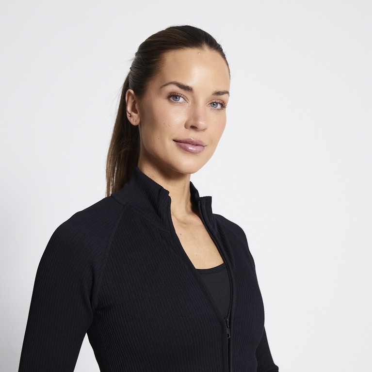 Training jacket "Zip Jacket Rib" Black